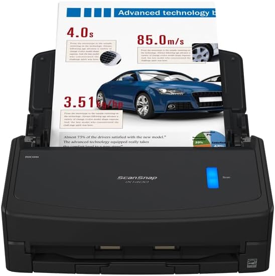 ScanSnap iX1400 Desktop Dokumentenscanner (Schwarz) - A4, Duplex, USB 3.2 mit ADF