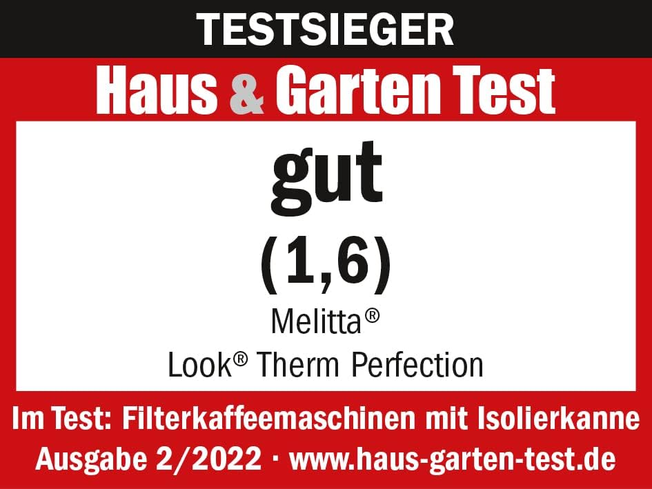 Melitta Look Perfection - Filterkaffeemaschine - mit Thermokanne - Tropfstopp - 10 Tassen - Schwarz (1025-16)