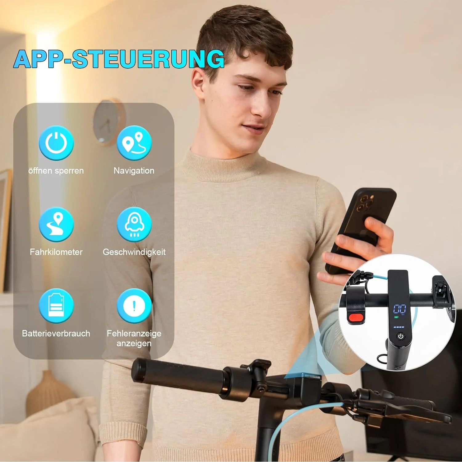 RCB EV85F ABE E-Scooter | 400W Motor, 36V Batterie