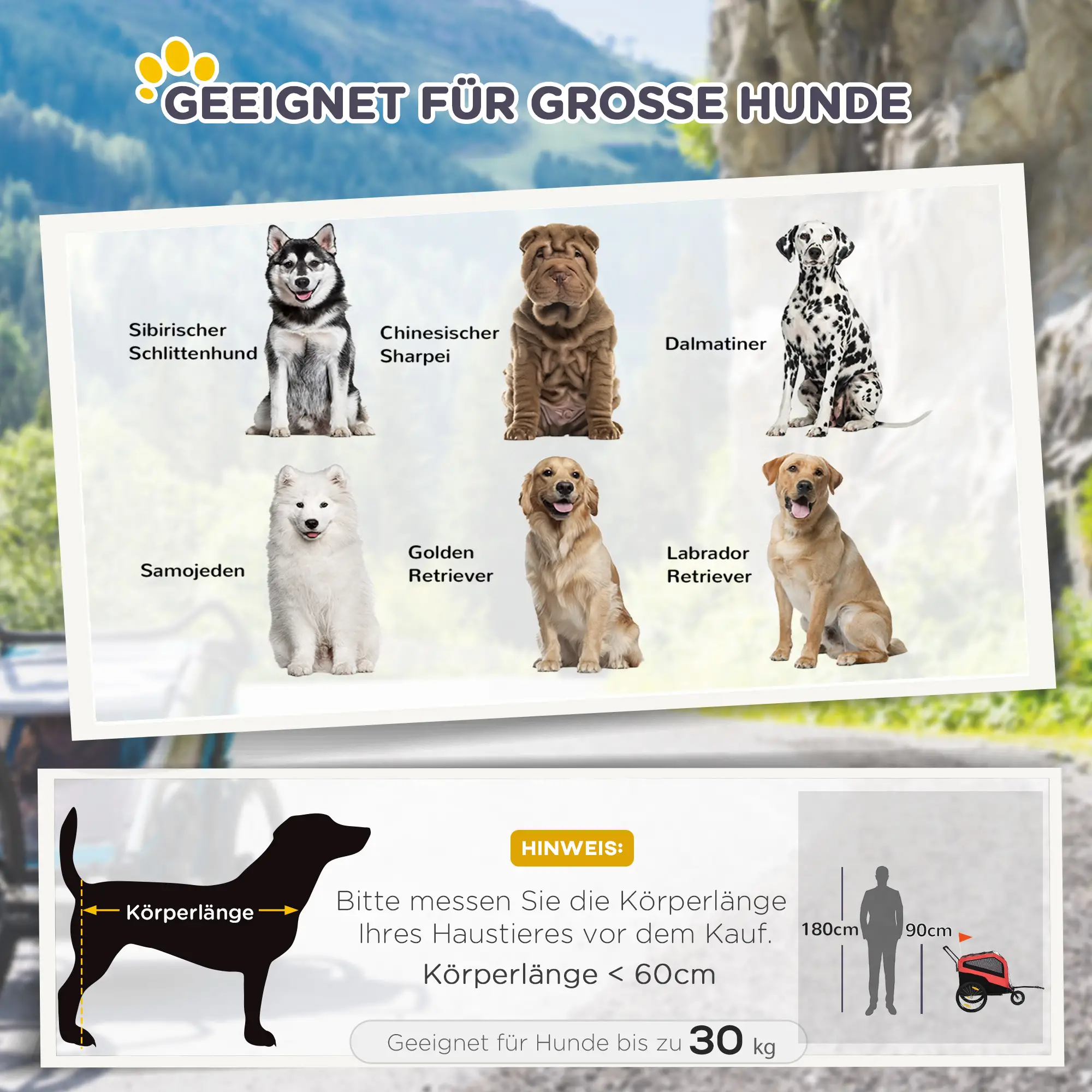 HOMCOM Hundebett 30 kg, rot, robust & bequem für große Hunde
