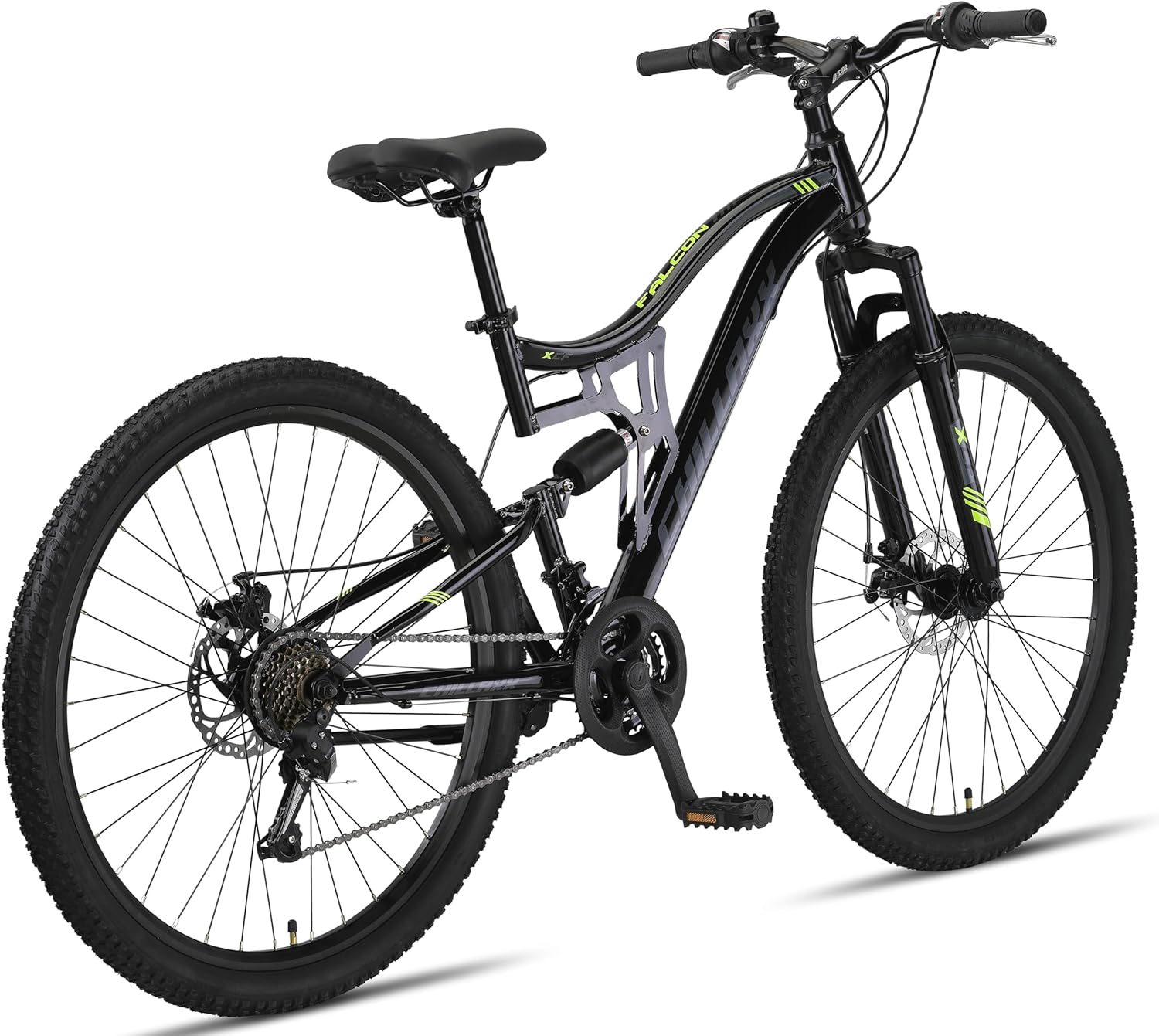 Chillaxx Bike Falcon Premium Mountainbike in 24,26,27.5 und 29 Zoll - Fahrrad für Jungen, Mädchen, Damen und Herren - Scheibenbremse- 21 Gang-Schaltung - Vollfederung