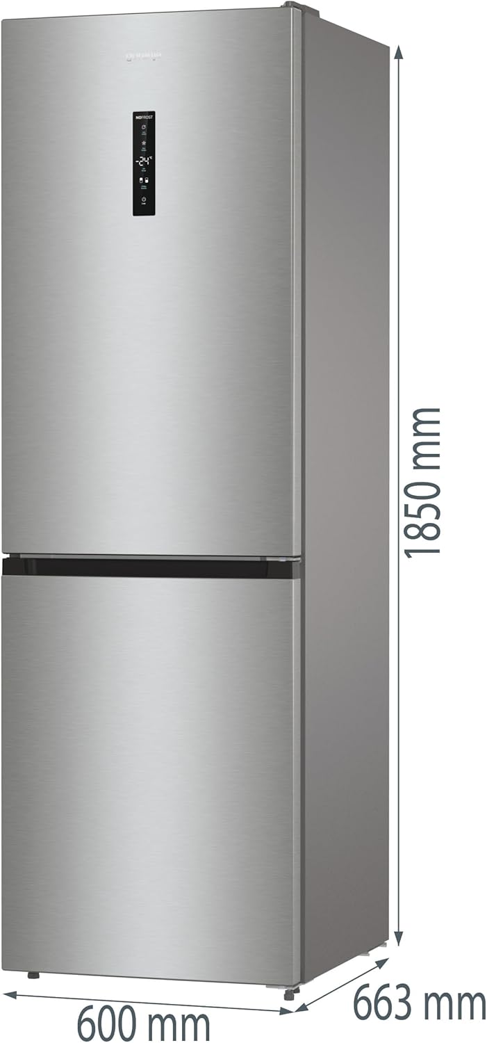 Gorenje N 619EAW4 Kühl-Gefrier-Kombination / LED Display / 186 cm / 300 l / NoFrostPLus / Gemüsefach mit Feuchteregler / FastFreeze / weiß