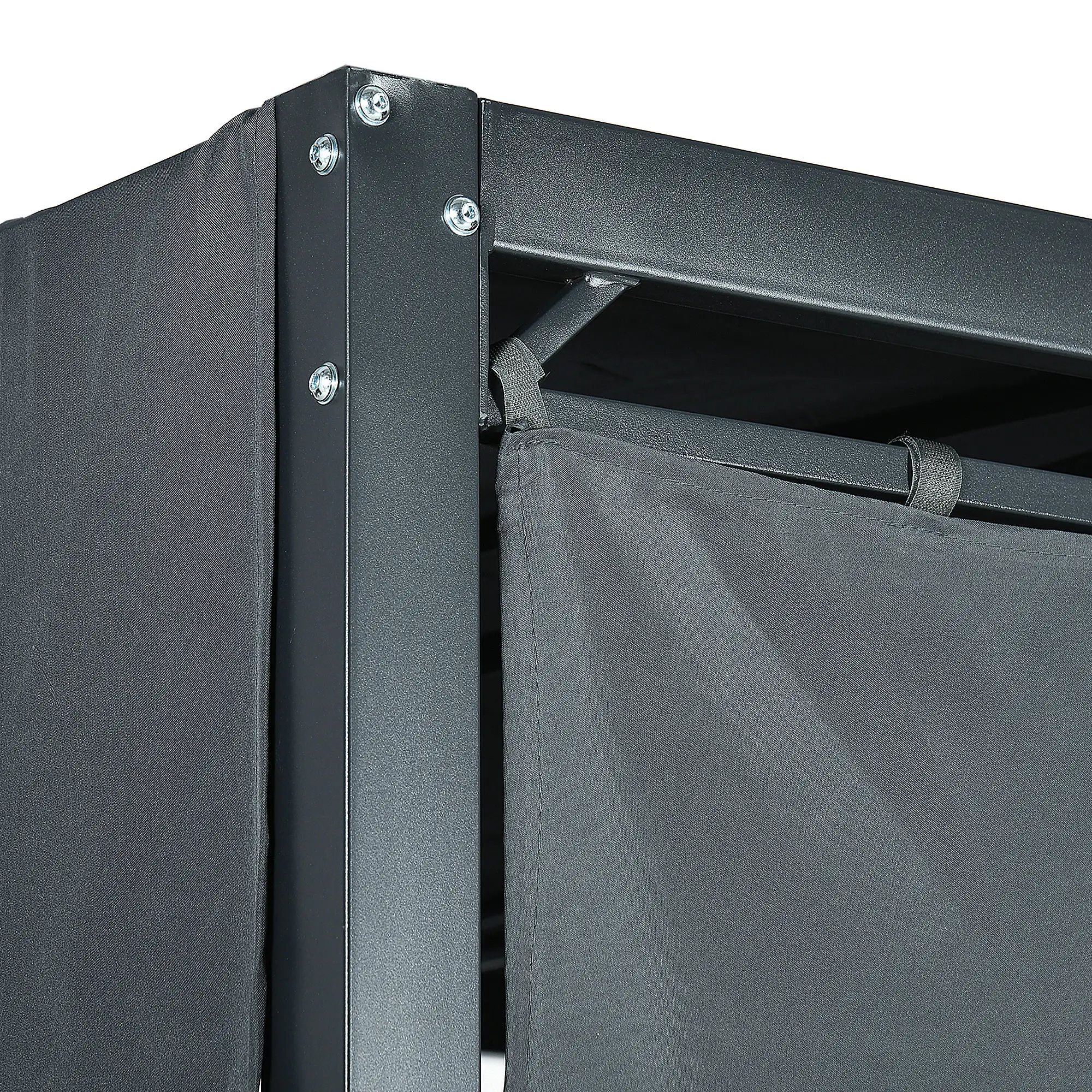 Outsunny Hollywoodschaukel Outdoor 3-in-1 mit Baldachin & Sichtschutz