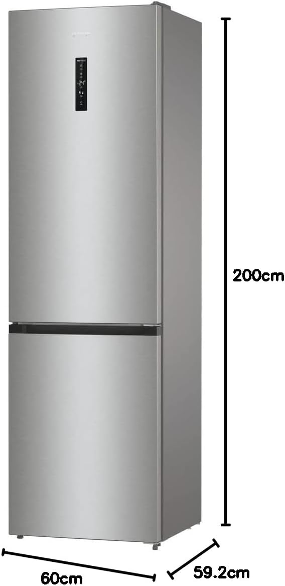 Gorenje N 619EAW4 Kühl-Gefrier-Kombination / LED Display / 186 cm / 300 l / NoFrostPLus / Gemüsefach mit Feuchteregler / FastFreeze / weiß