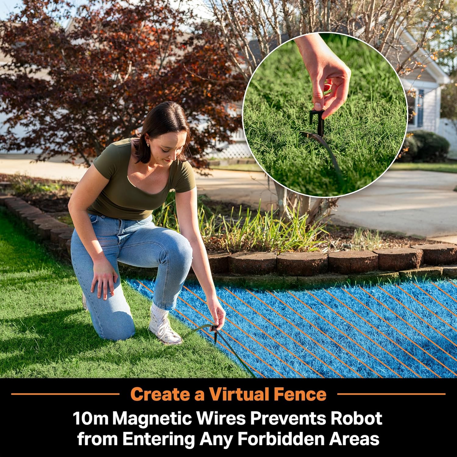 LawnMaster VBRM16 OcuMow™ Mähroboter für geeignet für bis zu 100 qm-Selbstfahrender Rasenmäher Roboter mit MX 24V 4.0Ah Lithium-Ionen Akku Ohne Kabel