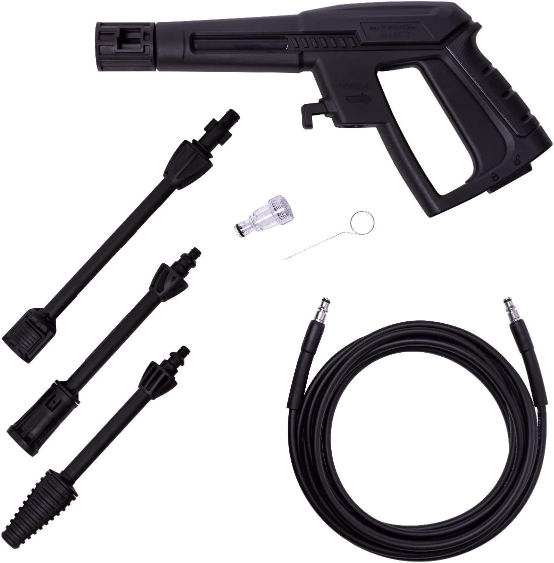 VONROC Profi Hochdruckreiniger 195bar - Fassadenreiniger für schwere Reinigungsarbeiten [2500W] - Hoher Durchfluss [468 l/h] Reinigungstank, Aluminium Pumpe - inkl. Terassenreiniger