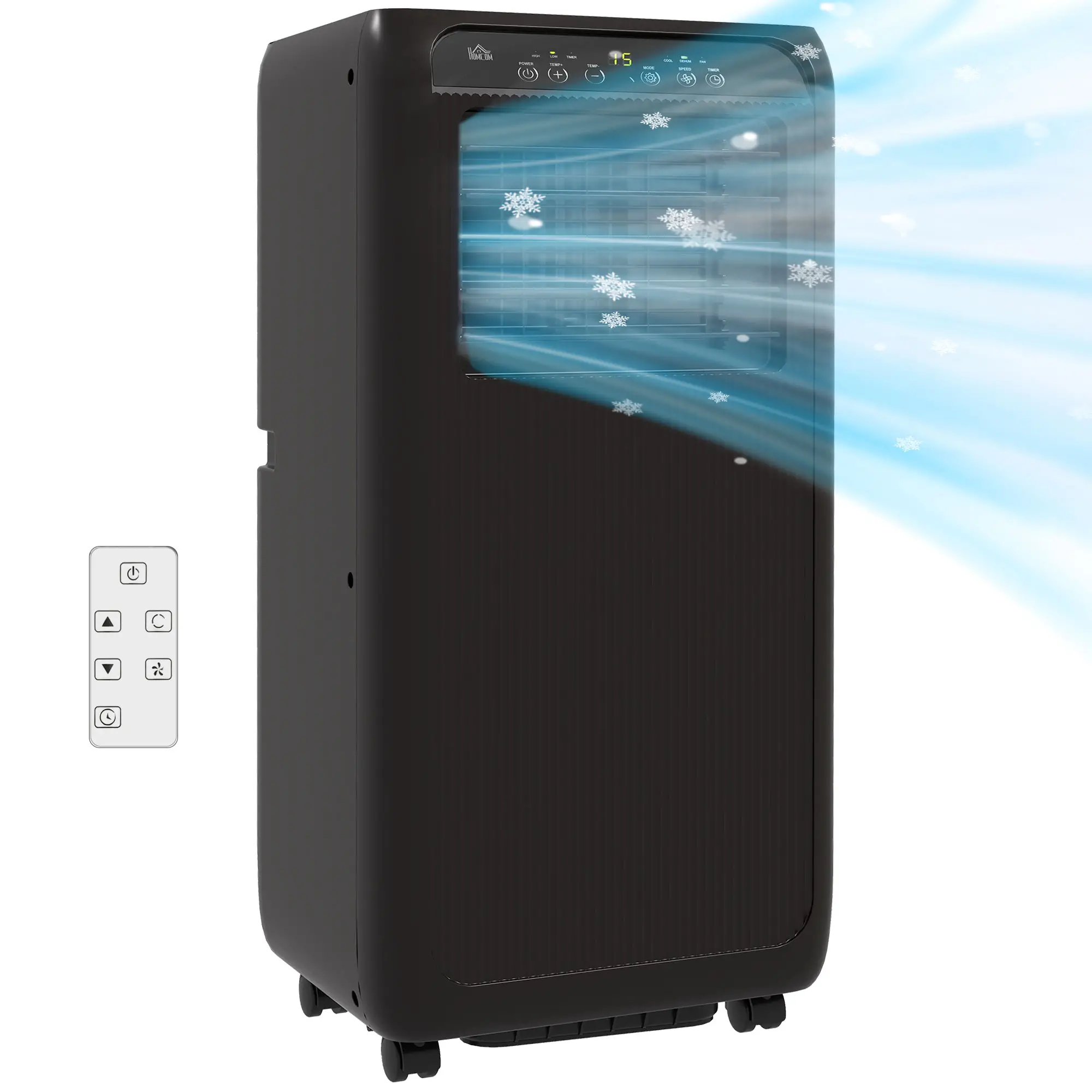 HOMCOM mobile Klimaanlage 3in1 9000BTU Timer Fernbedienung