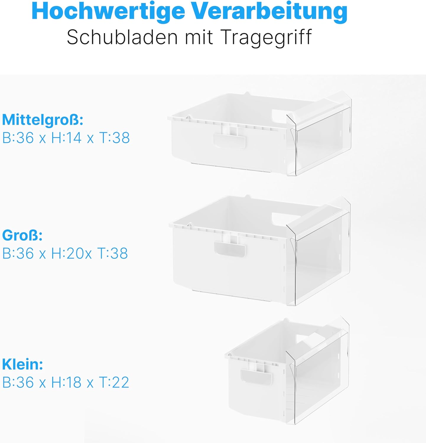 Bomann Gefrierschrank 87L | Gefrierschrank klein mit Temperaturbereich ≤ -18°C | 3 Schubladen | Tiefkühlschrank mit wechselbarem Türanschlag | Freezer Tiefkühlschrank klein GS 7253 weiß