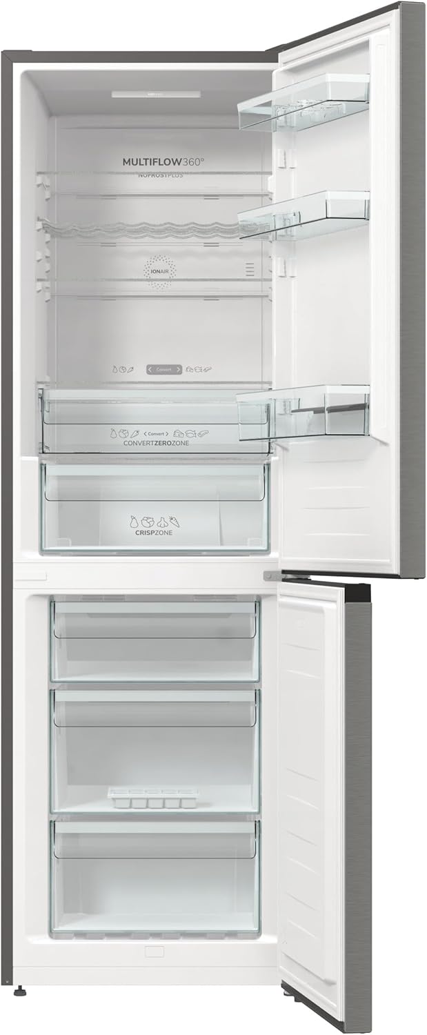 Gorenje N 619EAW4 Kühl-Gefrier-Kombination / LED Display / 186 cm / 300 l / NoFrostPLus / Gemüsefach mit Feuchteregler / FastFreeze / weiß