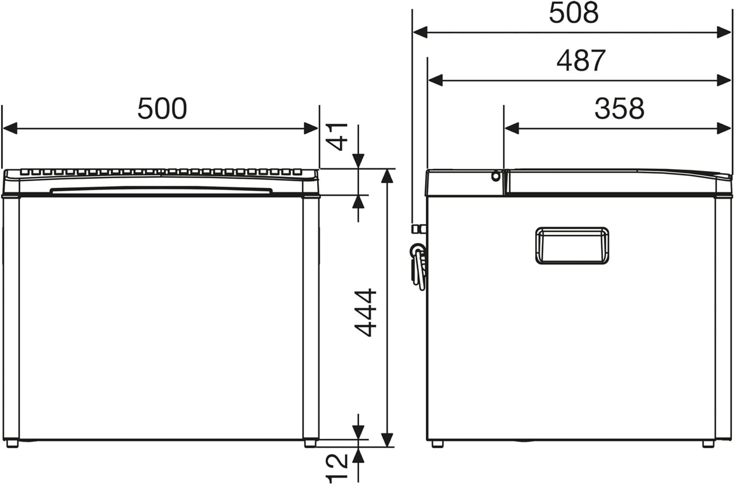 Dometic CombiCool RC 1200 EGP - silent, electrical absorber cooler with gas connection 50 mbar, 40 liters, 12 V and 230 V for car, truck and socket