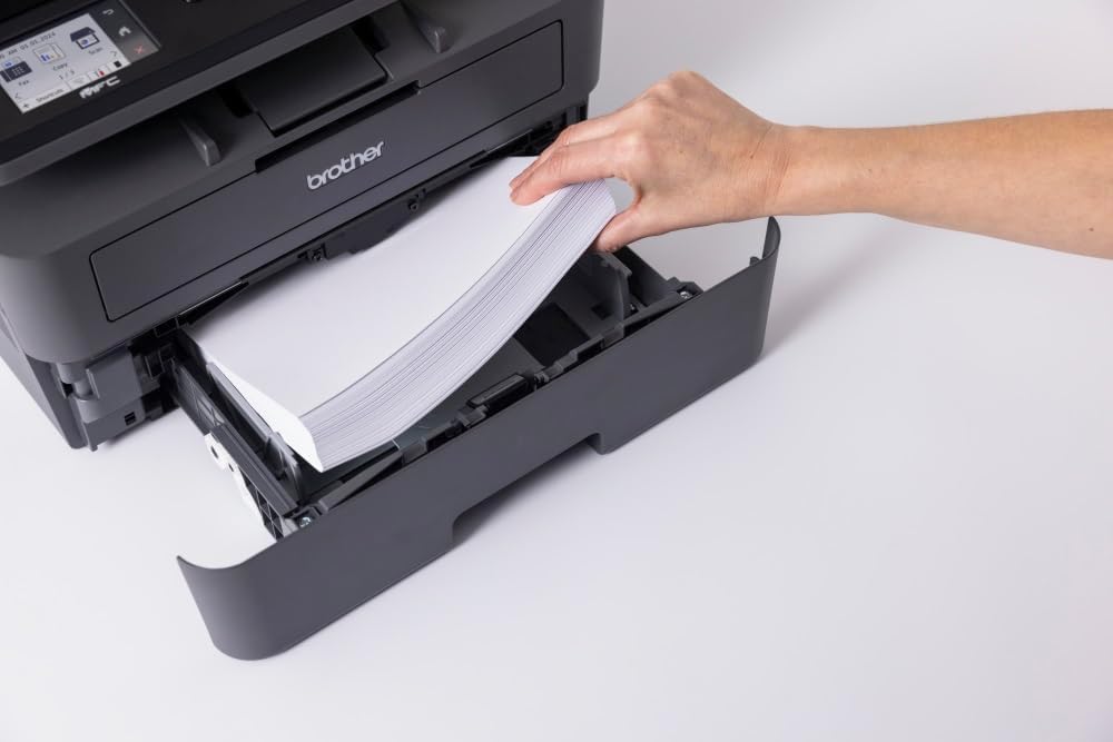 Brother MFC-L2860DWE 4-in-1-Multifunktions-Laserdrucker, 34 ppm, Duplexdruck, 6,8 cm Touchscreen-Farbdisplay, Fast Ethernet, WLAN mit 5 GHz und USB 2.0