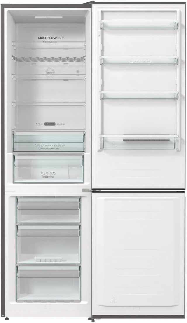 Gorenje N 619EAW4 Kühl-Gefrier-Kombination / LED Display / 186 cm / 300 l / NoFrostPLus / Gemüsefach mit Feuchteregler / FastFreeze / weiß
