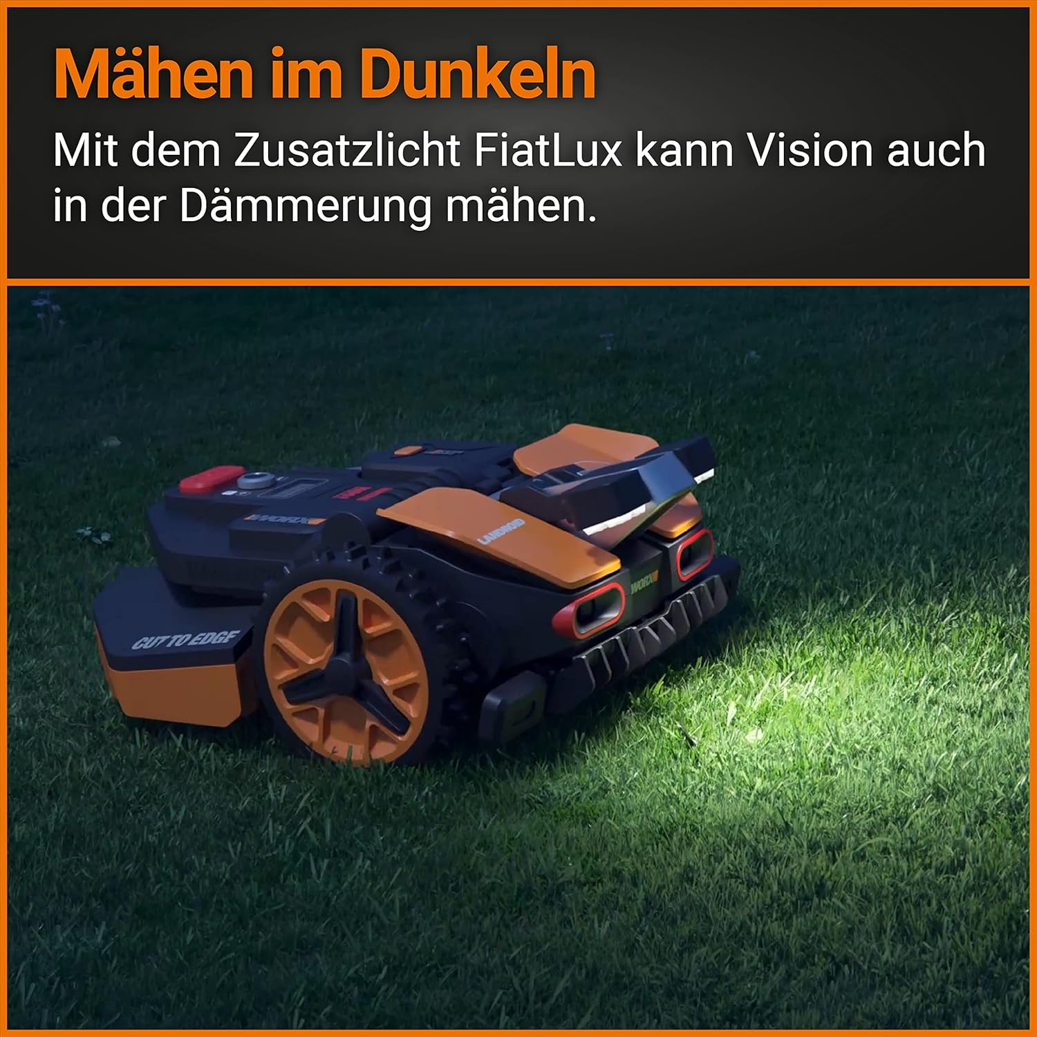 WORX Landroid M WR141E Mhroboter/Akkurasenmher für kleine Grten bis 500 qm/Selbstfahrender Rasenmher für einen sauberen Rasenschnitt, Bunt