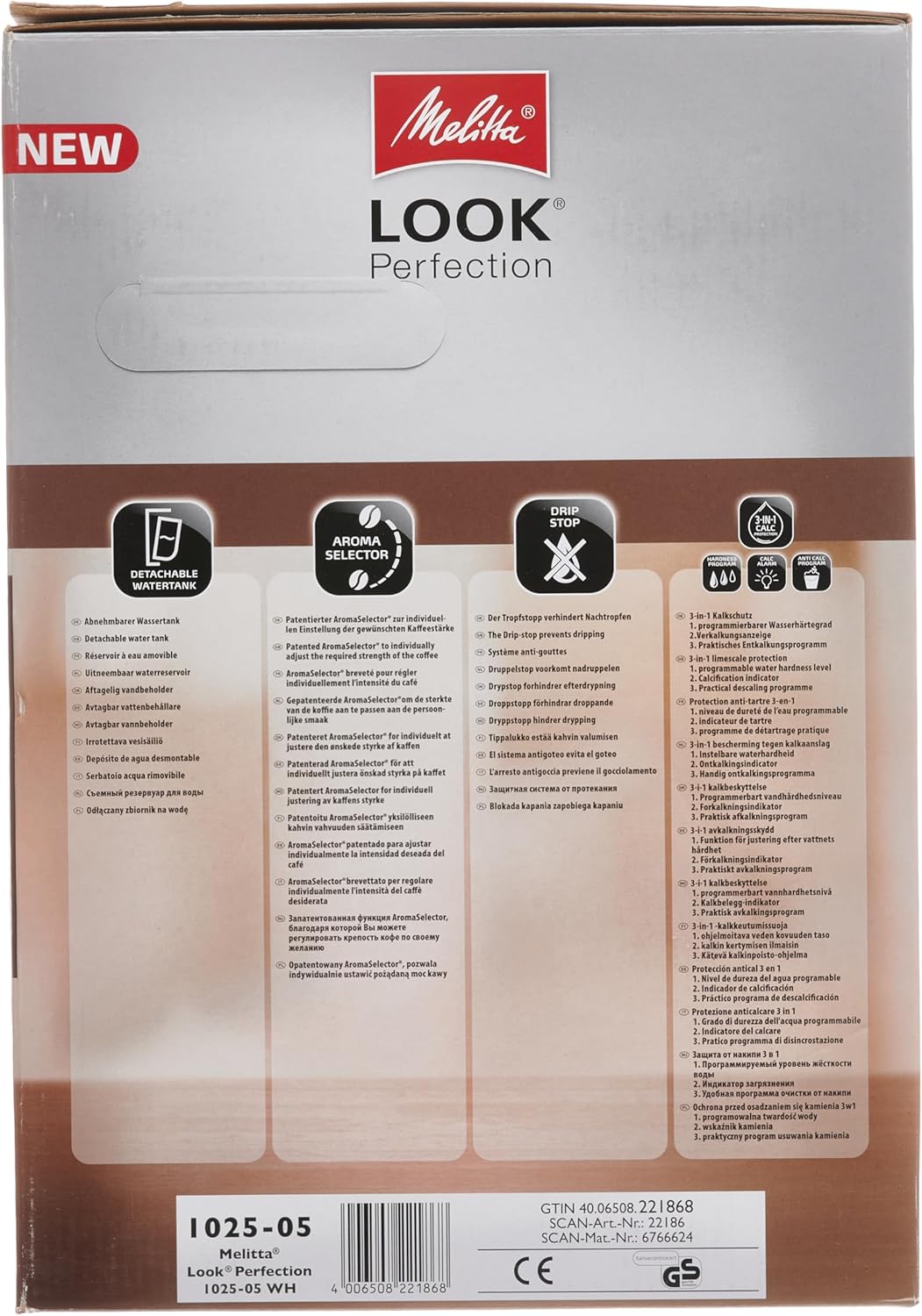 Melitta Look Perfection - Filterkaffeemaschine - mit Thermokanne - Tropfstopp - 10 Tassen - Schwarz (1025-16)