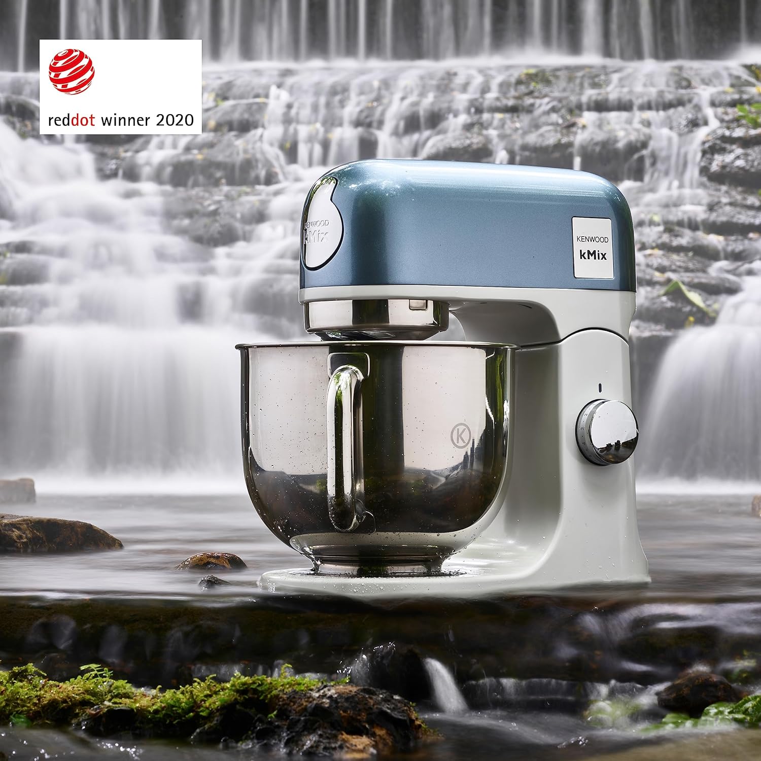 Kenwood kMix KMX750RD Küchenmaschine, 5 l Edelstahl Schüssel, Safe-Use-Sicherheitssystem, Metallgehuse, 1000 Watt, inkl. 3-Teiligem Patisserie-Set und Spritzschutz, Rot