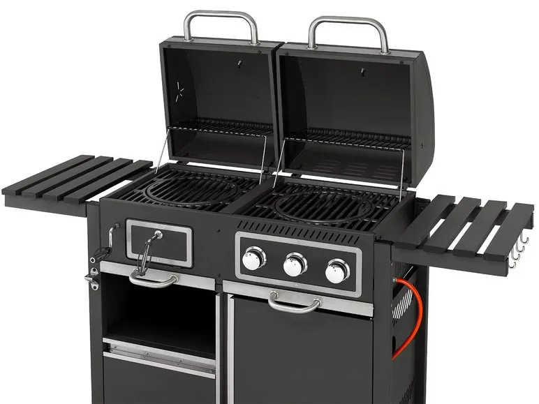 tepro Kohle-Gas-Grill »Toronto Kombi«, 8,7 kW Leistung, 3 Edelstahlbrenner, 2 Ablagen