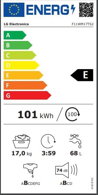 LG F4WV7080, Klasse A, Frontlader-Waschmaschine 8 kg, 1400 U/Min, AI Direct Drive, Wi-Fi, Tiefenreinigung mit Dampf, Große Kapazität, TRIPLE A, Außentür aus Sicherheitsglas, 62 x 60 x 85 cm ꟷ Weiß