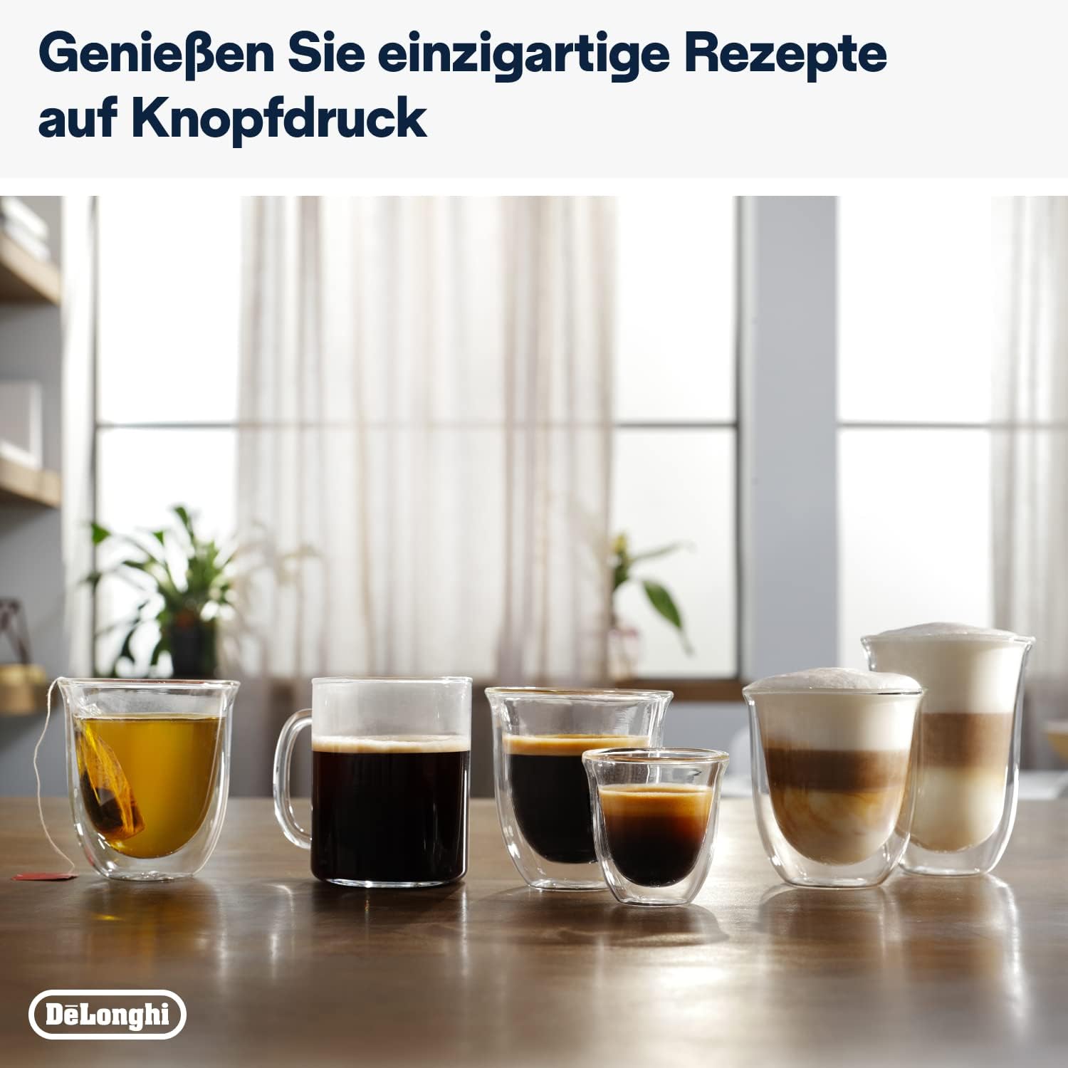 De'Longhi Magnifica Evo ECAM 292.81.B Kaffeevollautomat mit LatteCrema Milchsystem, 7 Direktwahltasten für Cappuccino, Espresso und weitere Kaffeespezialitten, 2-Tassen-Funktion, Schwarz
