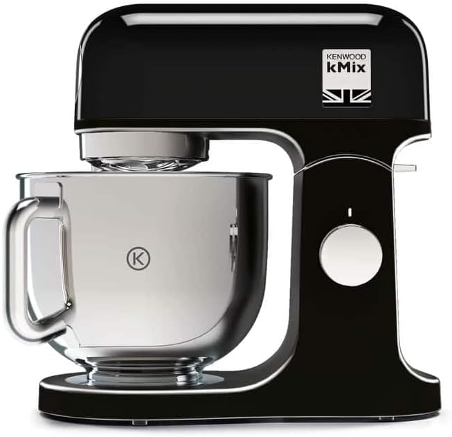 Kenwood kMix KMX750RD Küchenmaschine, 5 l Edelstahl Schüssel, Safe-Use-Sicherheitssystem, Metallgehuse, 1000 Watt, inkl. 3-Teiligem Patisserie-Set und Spritzschutz, Rot