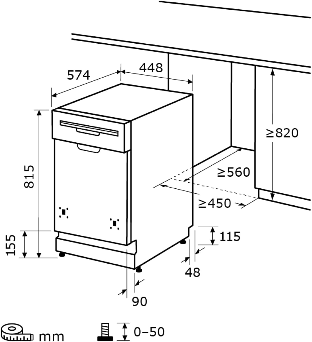 Exquisit Geschirrspüler, Spülmaschine, 45 cm Breite, Teilintegriert, 9 Maßgedecke, 9 Liter, Startzeitvorwahl, ECO-Modus, Geschirrspüler 45 cm, EGSP51009-EB-030E inox