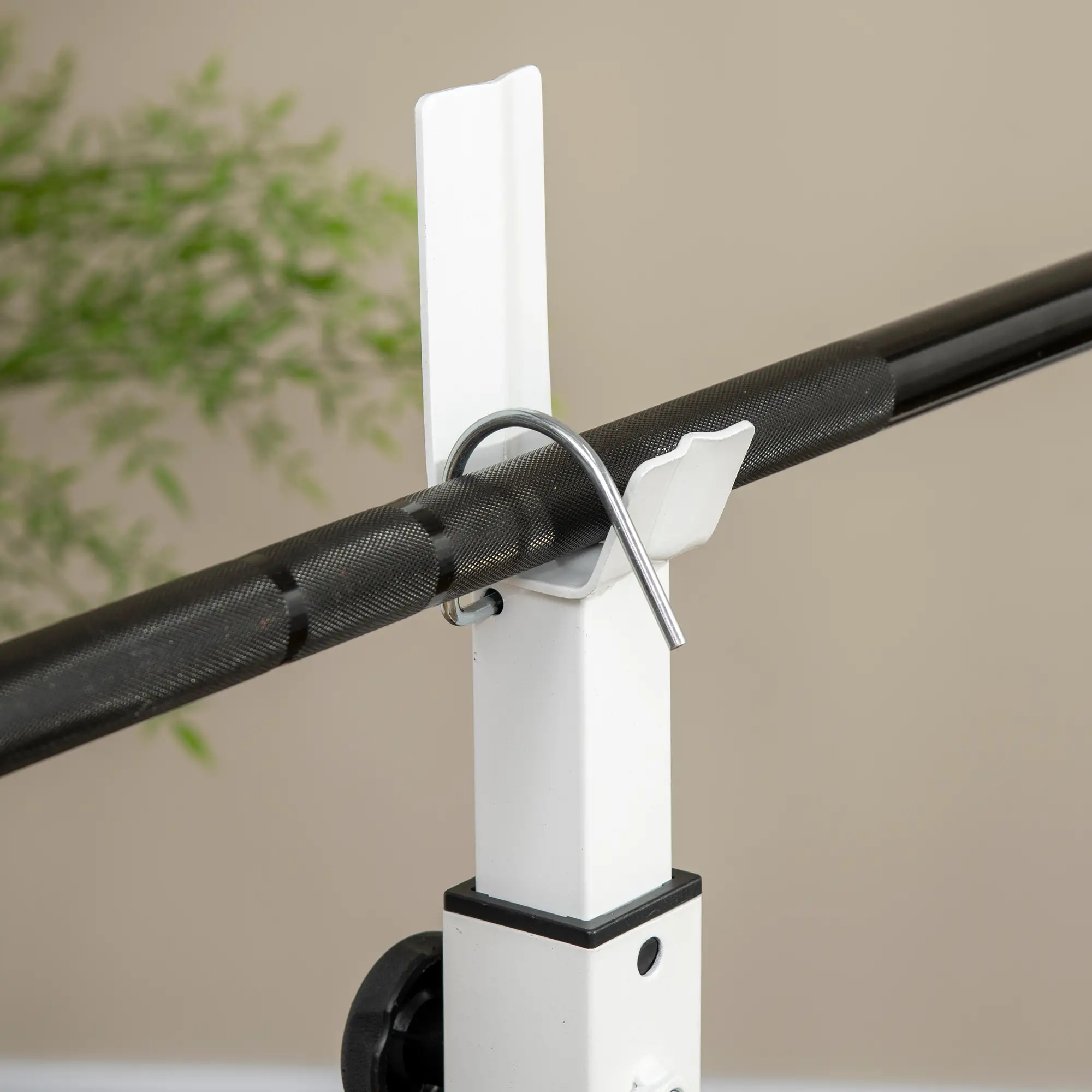 HOMCOM Trainingsbank höhenverstellbar mit Beinpresse und Bizepscurl