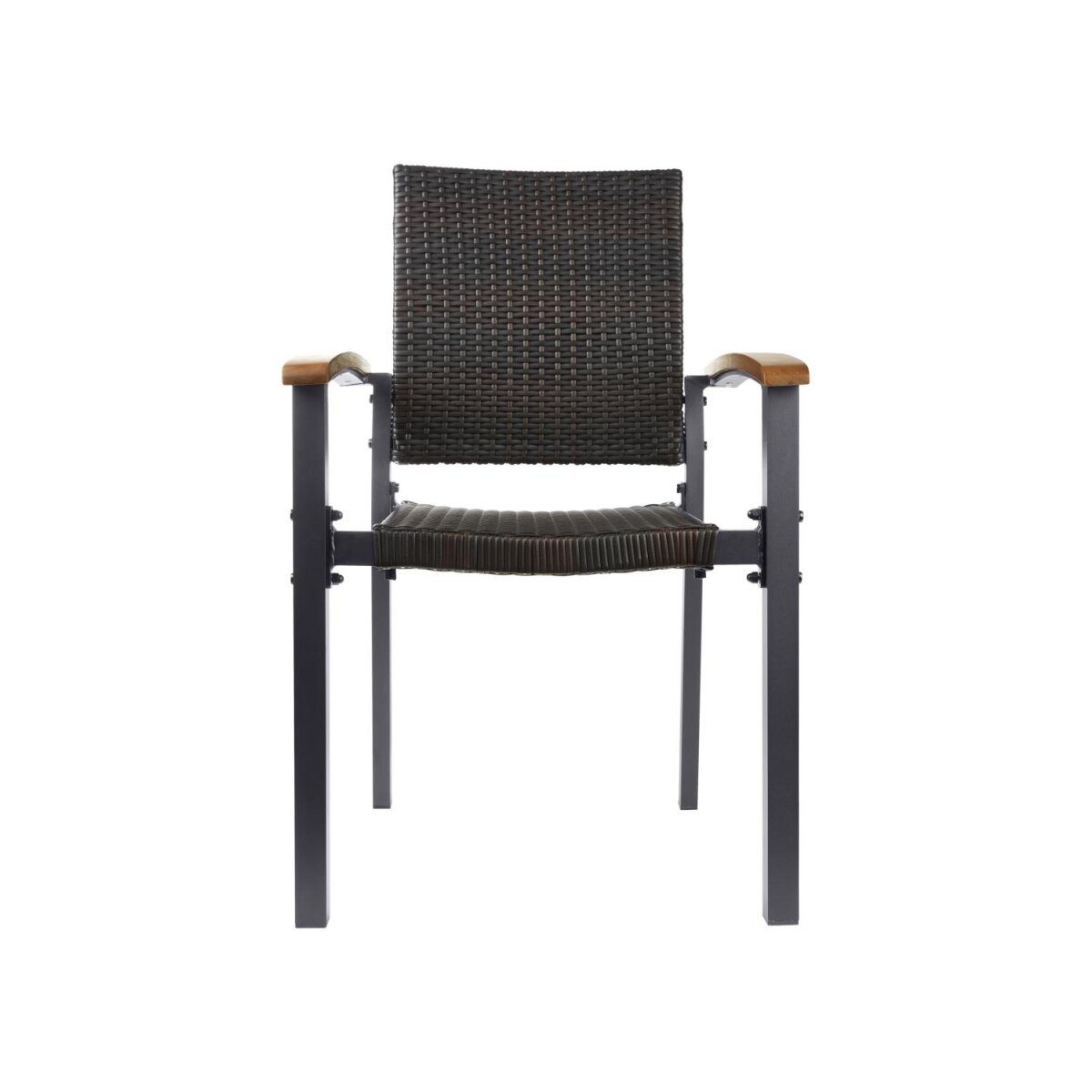 LIVARNO home Stapelstuhl »Valencia«, mit PE-Rattan Geflecht, braun/schwarz - B-Ware sehr gut