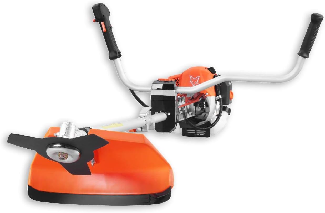 FUXTEC Profi Benzin Motorsense FX-PS162 – Profisense mit 62ccm, Faden und Komfort-Tragegurt – Rasentrimmer mit Antivibrationssystem – 2-Takt Freischneider Fadenspule