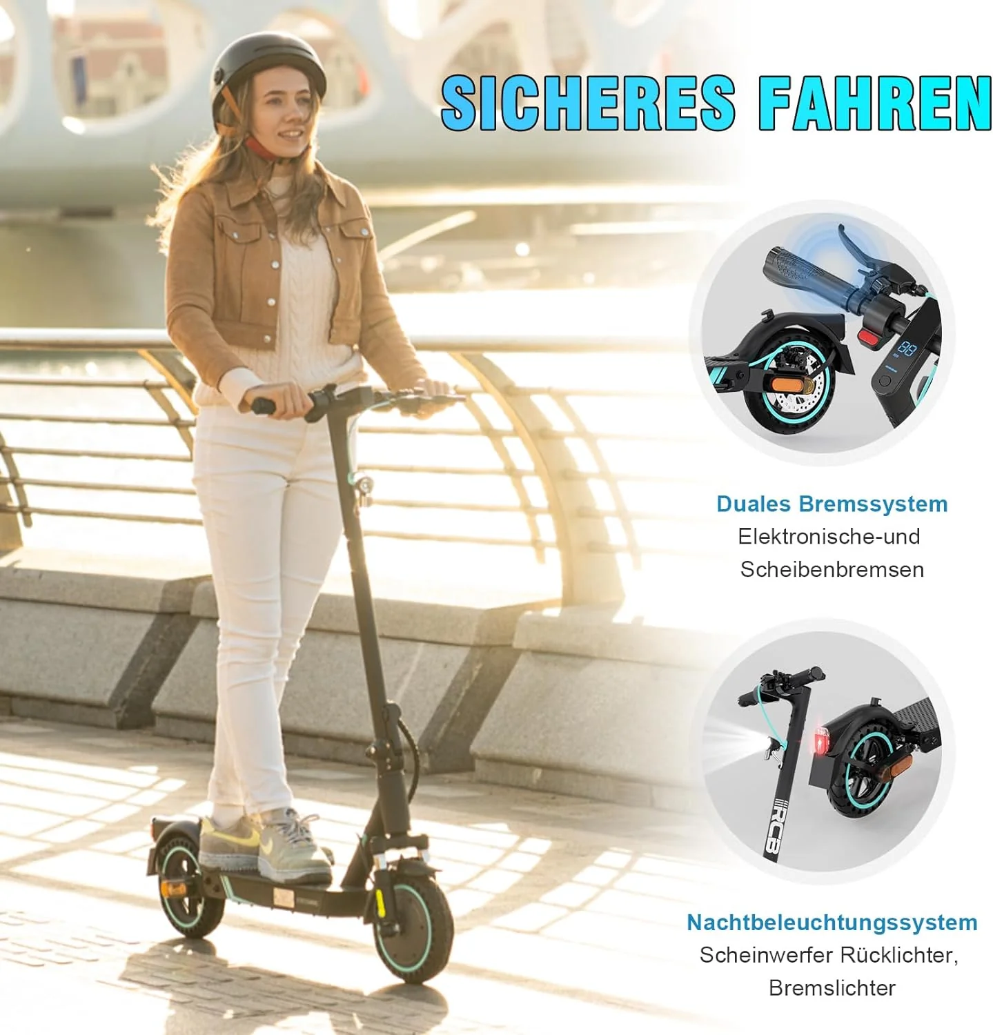 RCB EV85F ABE E-Scooter | 400W Motor, 36V Batterie
