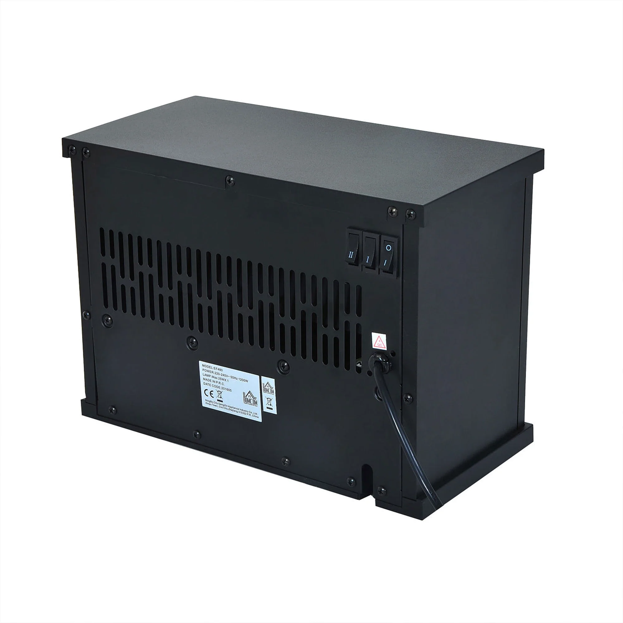 HOMCOM Elektrokamin mit Flammeneffekt & 2 Heizstufen