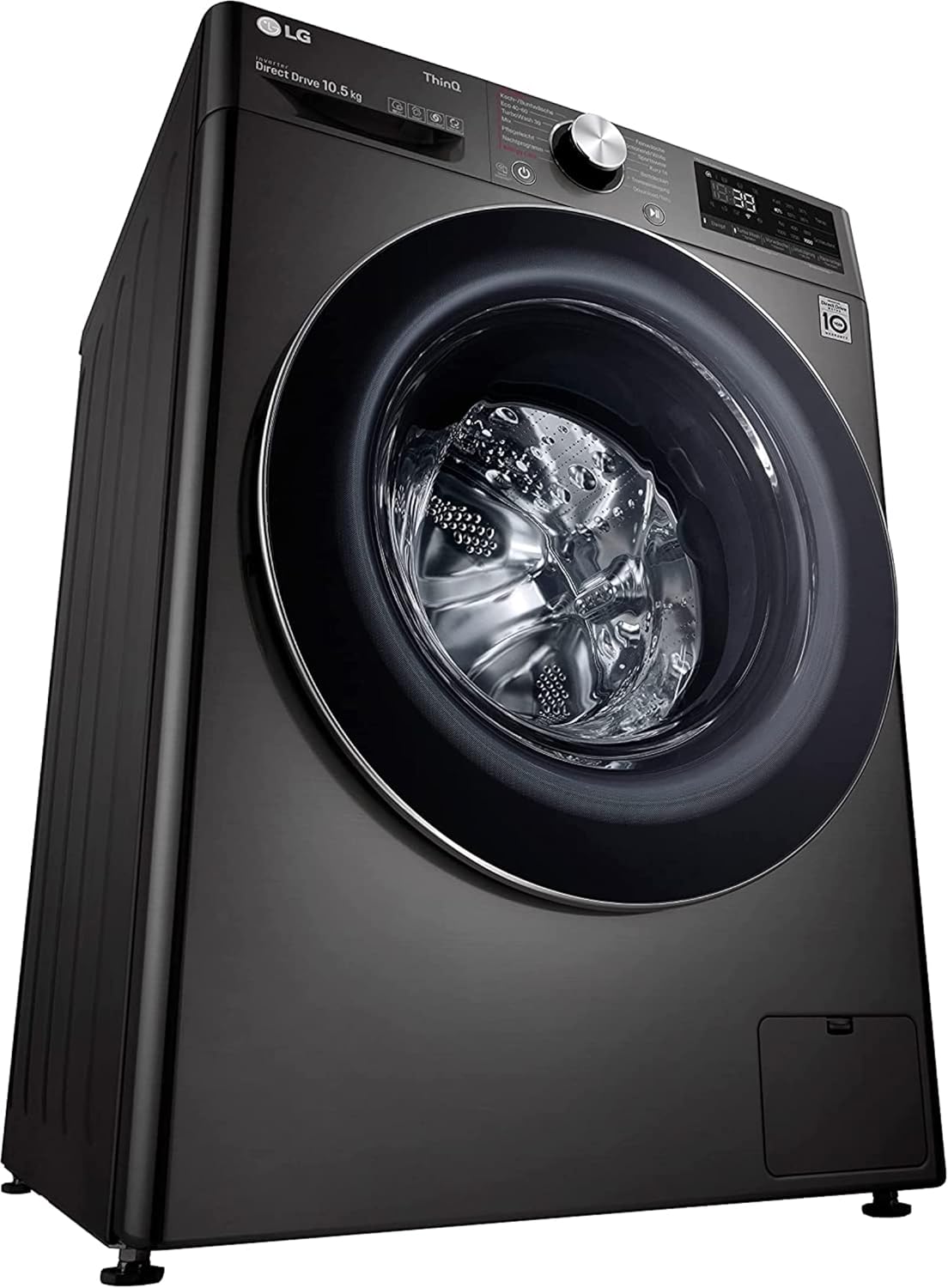 LG F4WV7080, Klasse A, Frontlader-Waschmaschine 8 kg, 1400 U/Min, AI Direct Drive, Wi-Fi, Tiefenreinigung mit Dampf, Groe Kapazitt, TRIPLE A, Auentür aus Sicherheitsglas, 62 x 60 x 85 cm Wei