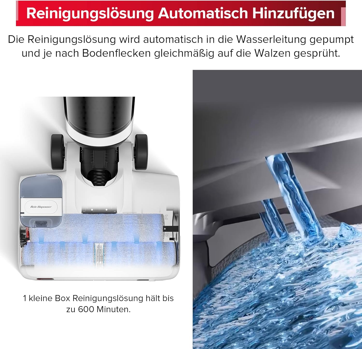 roborock Dyad Pro Nass Trockensauger Kabelloser Staubsauger 17000pa Automatische Trocknung & Selbstreinigend Wischsauger mit APP-Steuerung, Doppelte Wassertanks für Harte Bden