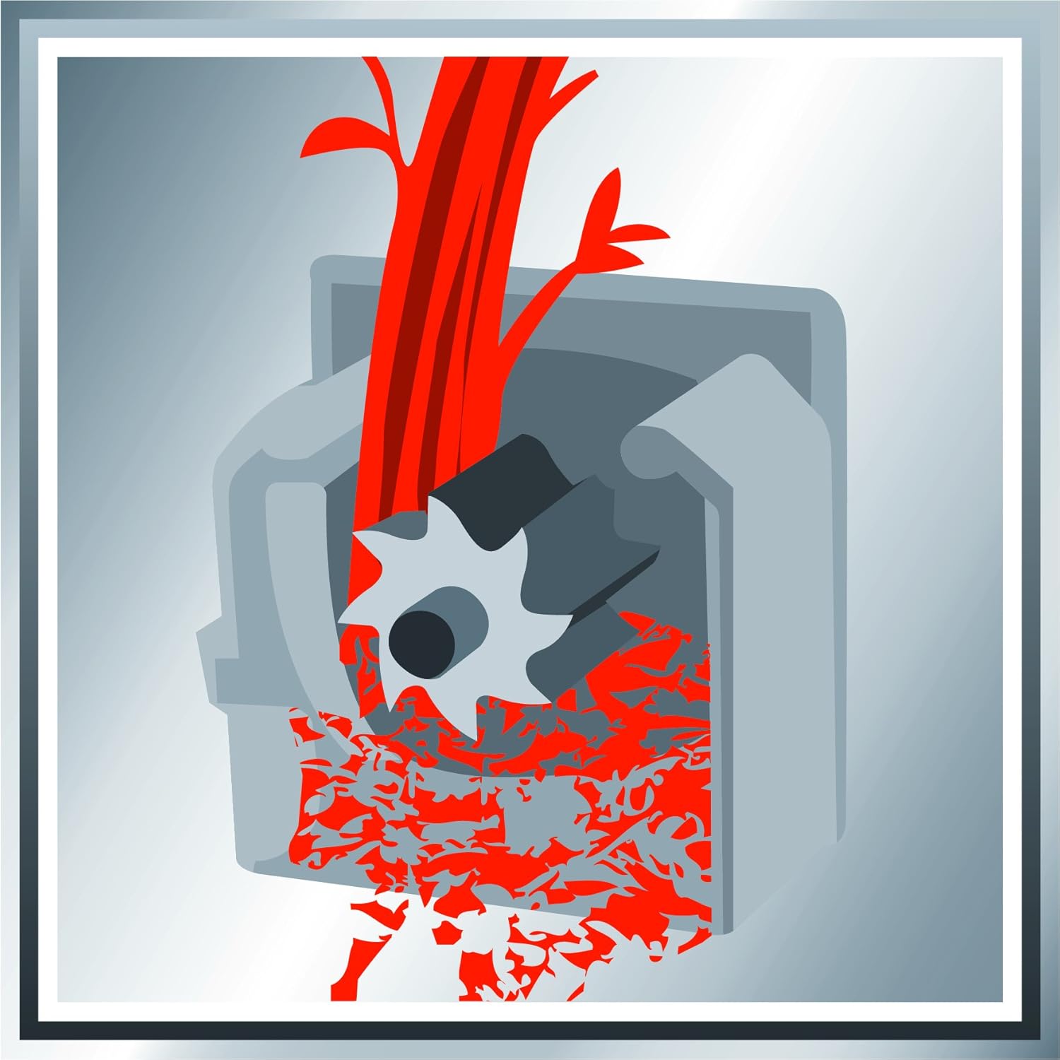 Einhell Elektro-Leisehäcksler GC-RS 2540 (Schneidwalze, Drehrichtungsumschalter, große Trichteröffnung, robustes Fahrgestell, inkl. Gartenabfallsack)