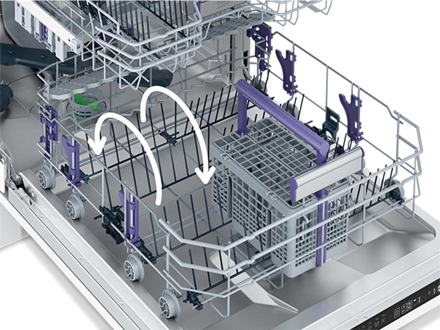 Beko BDFN26420W b300 freistehender Geschirrspüler, unterbaufhig, Platz für 14 Magedecke, Pro Inverter Motor, TrayWash, HygieneIntense, 6 Programme, WaterSafe+, Wei