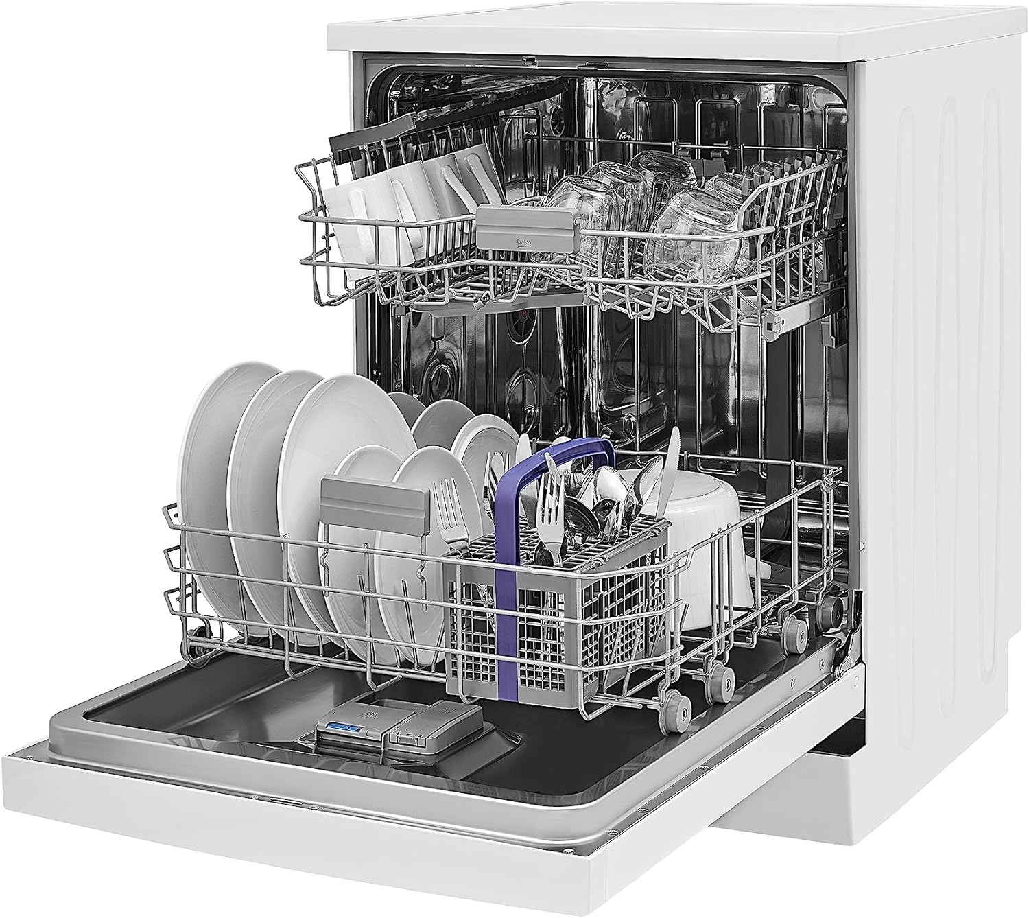 Beko BDFN26420W b300 freistehender Geschirrspüler, unterbaufhig, Platz für 14 Magedecke, Pro Inverter Motor, TrayWash, HygieneIntense, 6 Programme, WaterSafe+, Wei