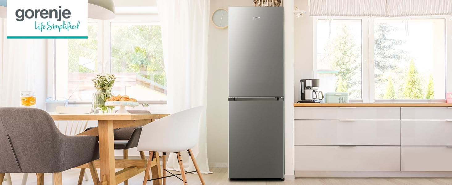 Gorenje N 619EAW4 Kühl-Gefrier-Kombination / LED Display / 186 cm / 300 l / NoFrostPLus / Gemüsefach mit Feuchteregler / FastFreeze / weiß