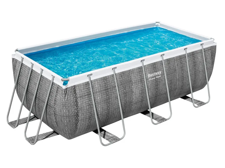 Power Steel™ Frame Pool Komplett-Set mit Filterpumpe, ca. L 412 x B 201 x L 122 cm