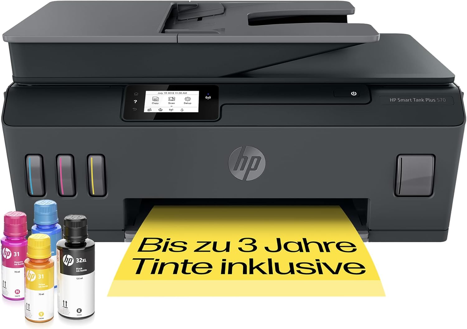 HP Smart Tank 7605 4-in-1 Multifunktionsdrucker (WLAN; Duplex; ADF) – 3 Jahre Tinte inklusive, 3 Jahre Garantie, großer Tintentank, hohe Reichweite, Drucken in hoher Qualität