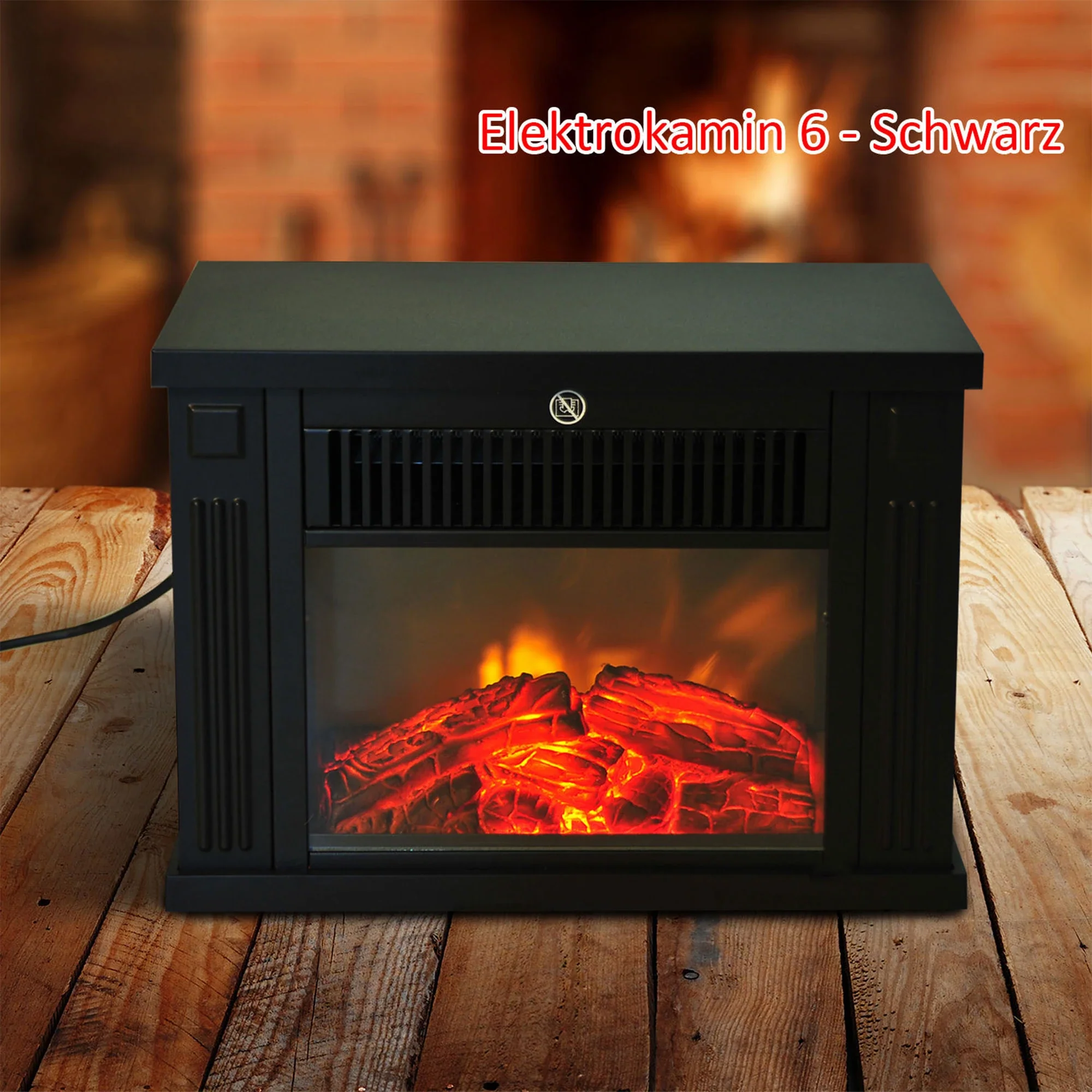 HOMCOM Elektrokamin mit Flammeneffekt & 2 Heizstufen