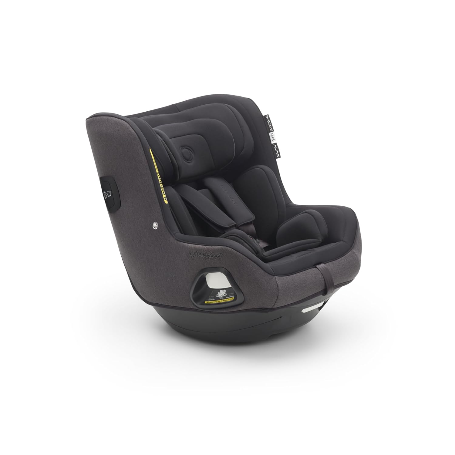 Bugaboo Owl by Nuna Isofix Kindersitz von der Geburt bis 4 Jahre, 0-18 kg. 360 Grad drehbar, Gruppe 0+/1, ultimativer Komfort und Sicherheit, verstärkte Schale und seitlicher Aufprallschutz, Grey