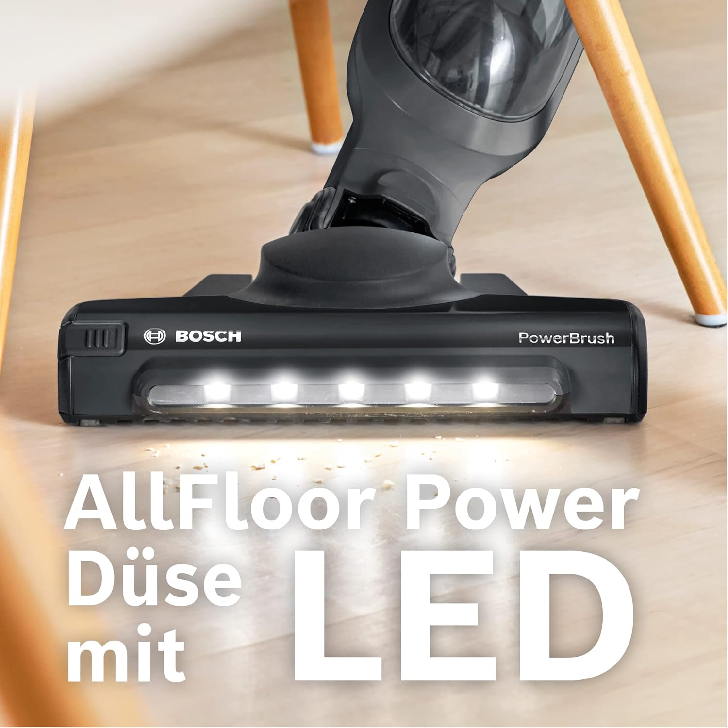 Bosch Akku-Staubsauger Flexxo 2in1 Serie 4 BBH32101, kabelloser Handstaubsauger, beutellos, hohe Saugleistung, Lange Laufzeit, Kurze Ladezeit, Fugendüse, alle Bodenarten, schwarz