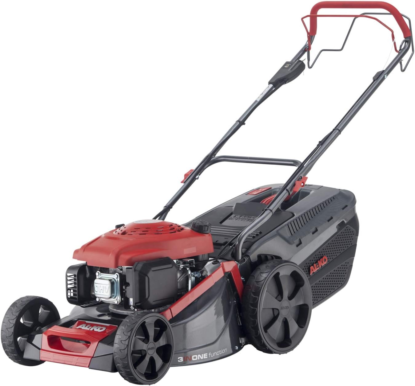 AL-KO Benzin-Rasenmäher Comfort 46.0 SP-A Plus (46 cm Schnittbreite, 2.1 kW Motorleistung, Robustes Stahlblechgehäuse, Hinterradantrieb, Mulchfunktion, Seitenauswurf, für Rasenflächen bis 1400 m²)