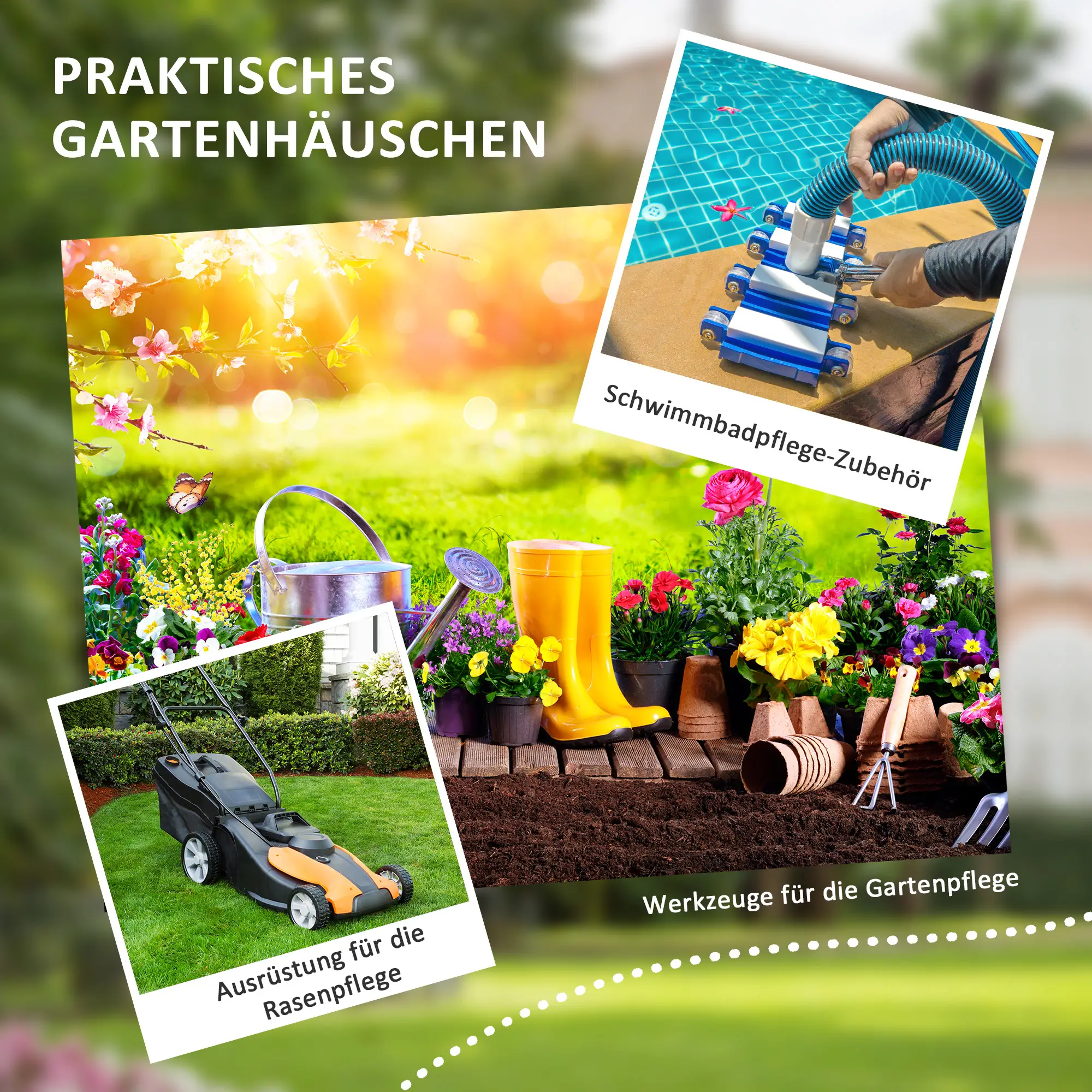 Outsunny Geräteschuppen Gartenhaus groß belüftet abschließbar Stahl
