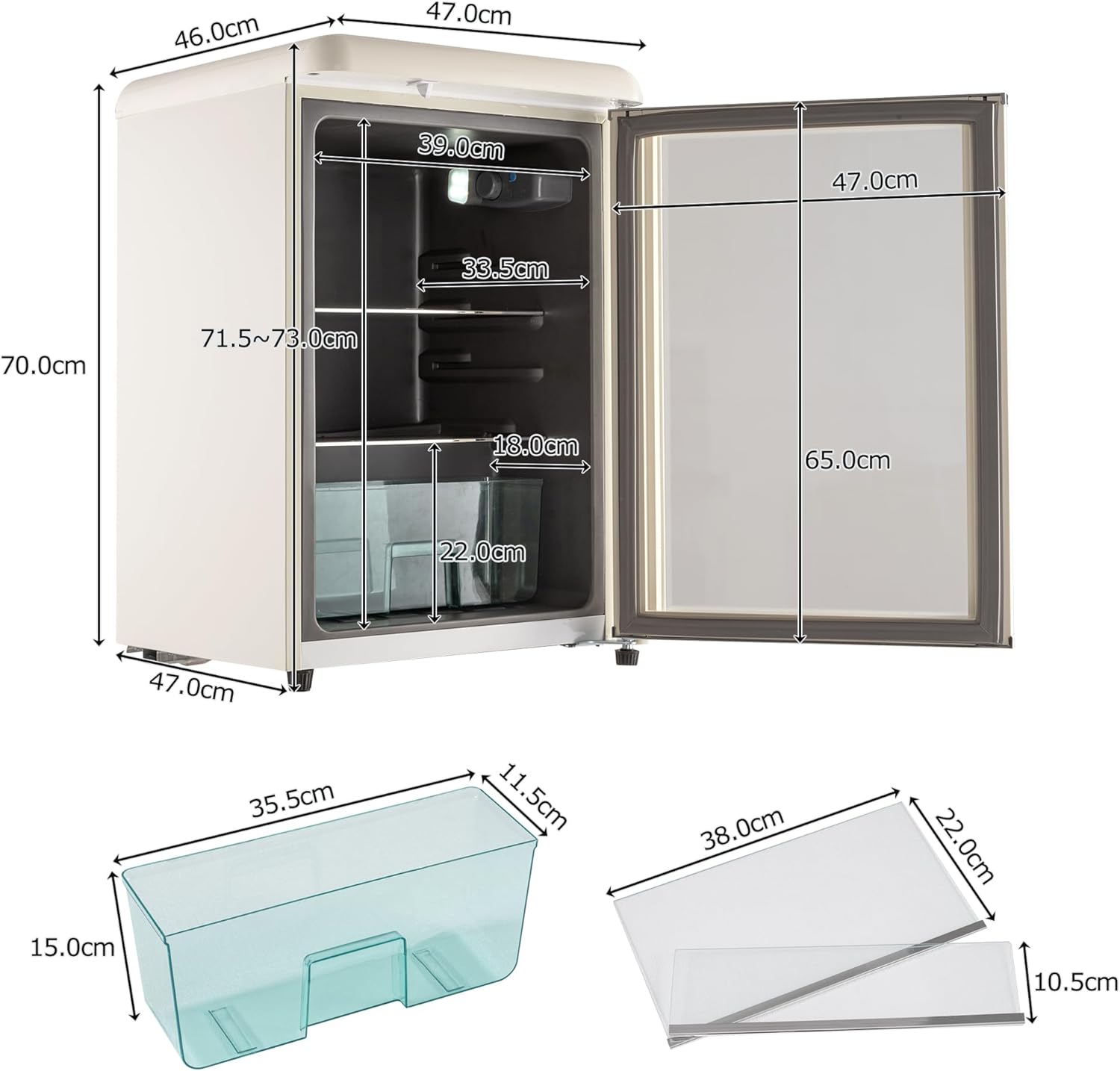 Merax Kühlschrank 128L, Freistehend Getränkekühler mit 120L-Kühlschrank + 8L-Gefrierschrank, mit LED-Innenbeleuchtung und Verstellbare Einlegeböden, Superleise für Restaurant, Bar, Getränke und Bier