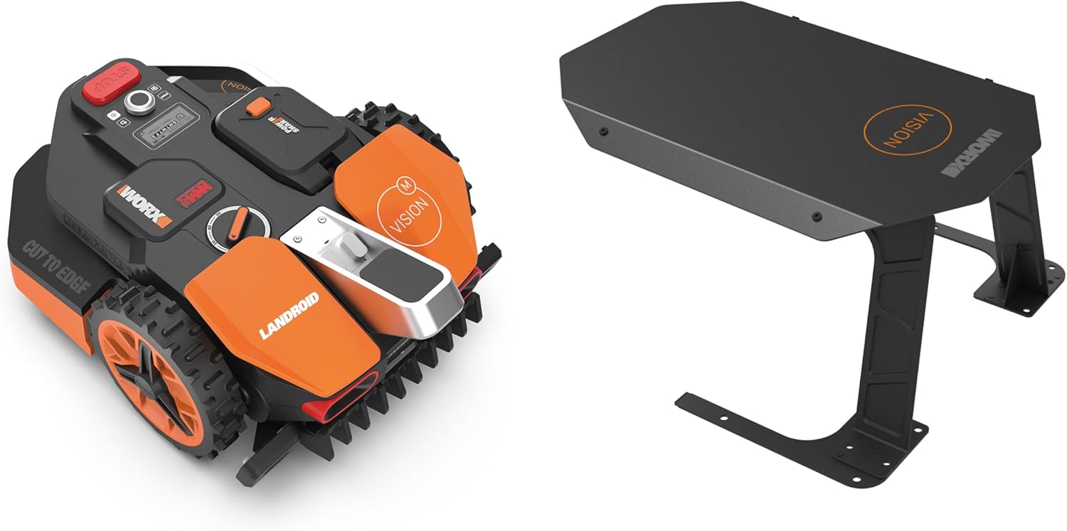 WORX Landroid M WR141E Mhroboter/Akkurasenmher für kleine Grten bis 500 qm/Selbstfahrender Rasenmher für einen sauberen Rasenschnitt, Bunt