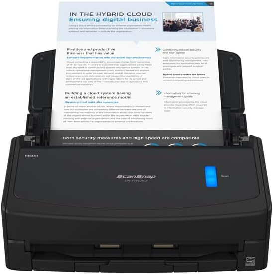 ScanSnap iX1400 Desktop Dokumentenscanner (Schwarz) - A4, Duplex, USB 3.2 mit ADF