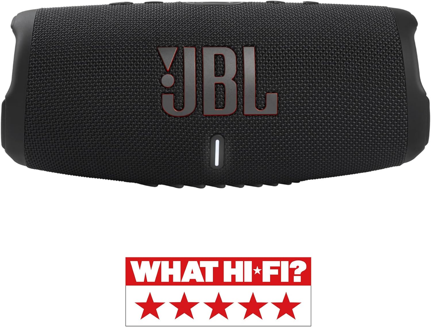 JBL Charge 5 Bluetooth-Lautsprecher in Schwarz – Wasserfeste, portable Boombox mit integrierter Powerbank – Eine Akku-Ladung für bis zu 20 Stunden kabellosen Musikgenuss