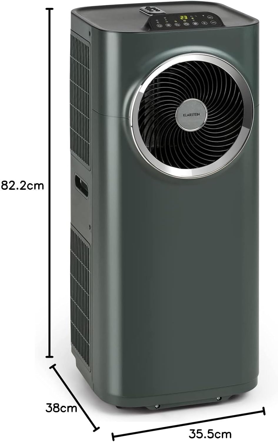 Klarstein Mobile Klimaanlage mit Abluftschlauch, 5-in-1 Klimagerät, Ventilator, Luftentfeuchter, Luftreiniger & Nachtmodus, App-Steuerung, Kleine & Portable, für Wohnung & Büro, 12000 BTU