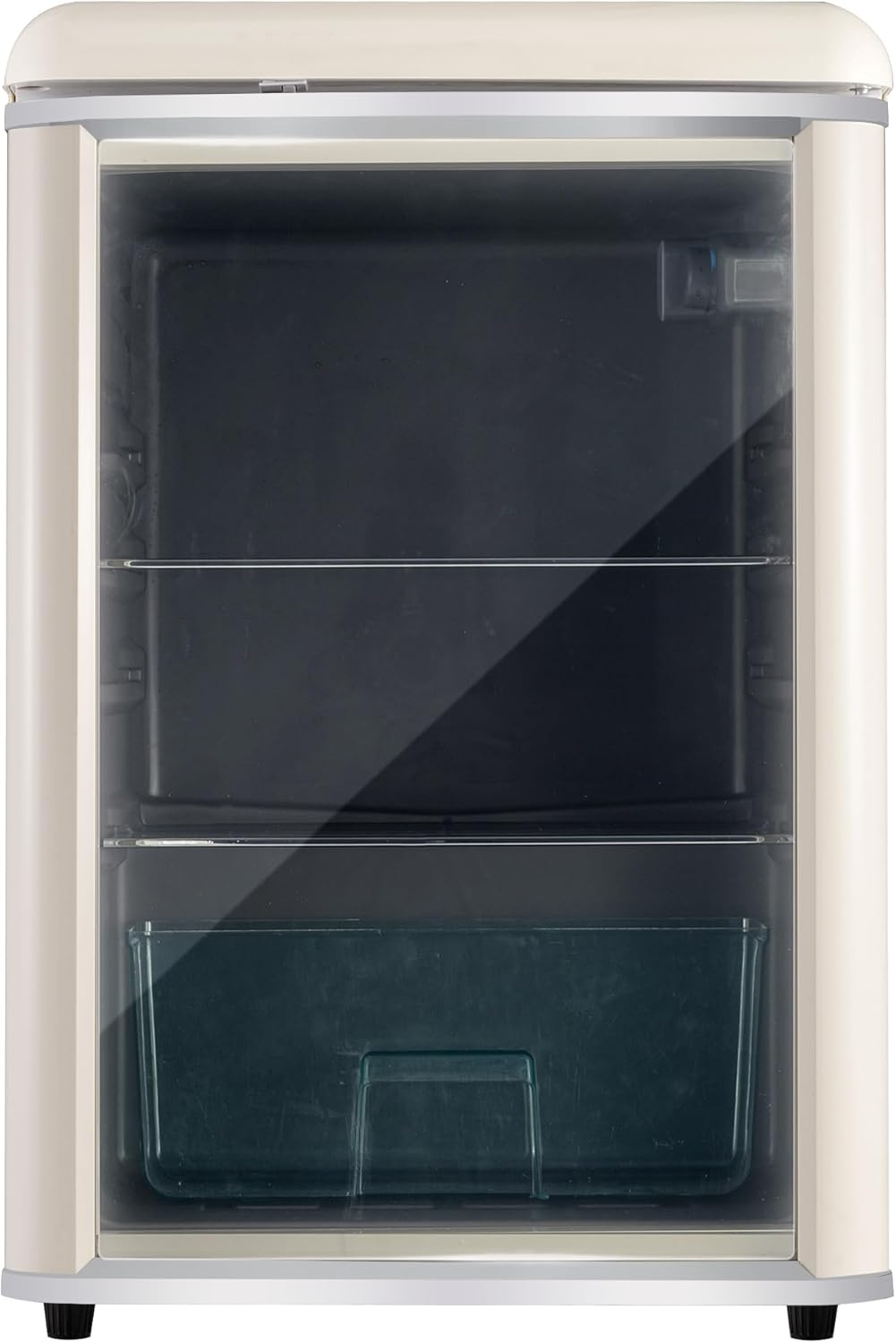 Merax Kühlschrank 128L, Freistehend Getränkekühler mit 120L-Kühlschrank + 8L-Gefrierschrank, mit LED-Innenbeleuchtung und Verstellbare Einlegeböden, Superleise für Restaurant, Bar, Getränke und Bier