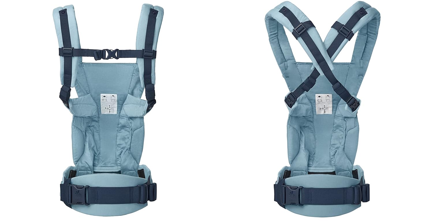 Ergobaby Omni Breeze Babytrage für Neugeborene ab Geburt bis 20kg, 4 Positionen SoftFlex Mesh Ergonomische Babybauchtrage Rückentrage Baby-Tragetasche, Natural Beige