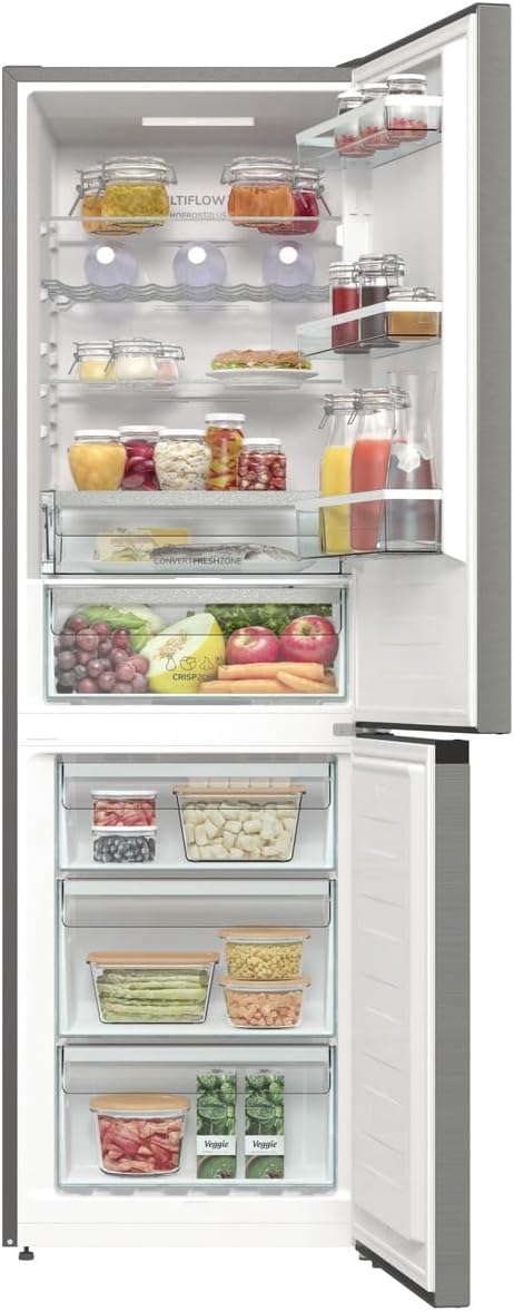 Gorenje N 619EAW4 Kühl-Gefrier-Kombination / LED Display / 186 cm / 300 l / NoFrostPLus / Gemüsefach mit Feuchteregler / FastFreeze / weiß